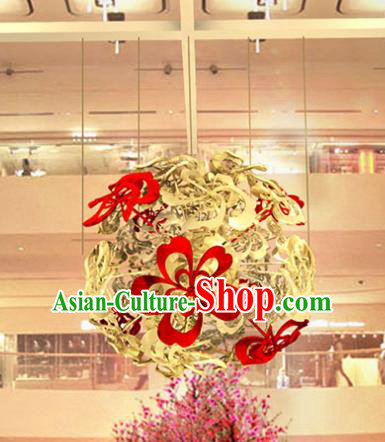 Handmade China Traditional Spring Festival Decorations Flowers Ball Lanterns Display Lamp