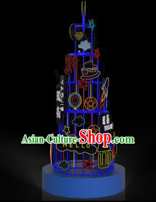 Traditional Handmade Christmas Light Show Decorations Shiny Christmas Tree Lamplight LED Lanterns