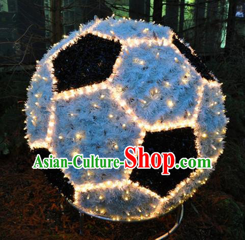 Traditional Handmade Christmas Lights Show Decorations Shiny Football Lamplight LED Lanterns
