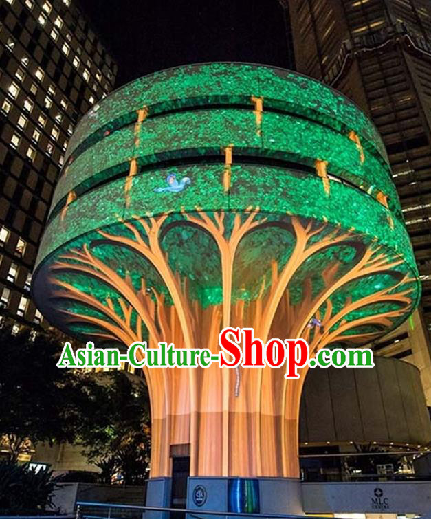 Traditional Handmade Christmas Lights Show Decorations Shiny Tree Lamplight LED Lanterns