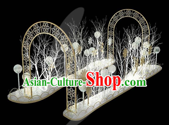 Traditional Handmade Christmas Lights Archway Stage Decorations Shiny Lamplight LED Lanterns
