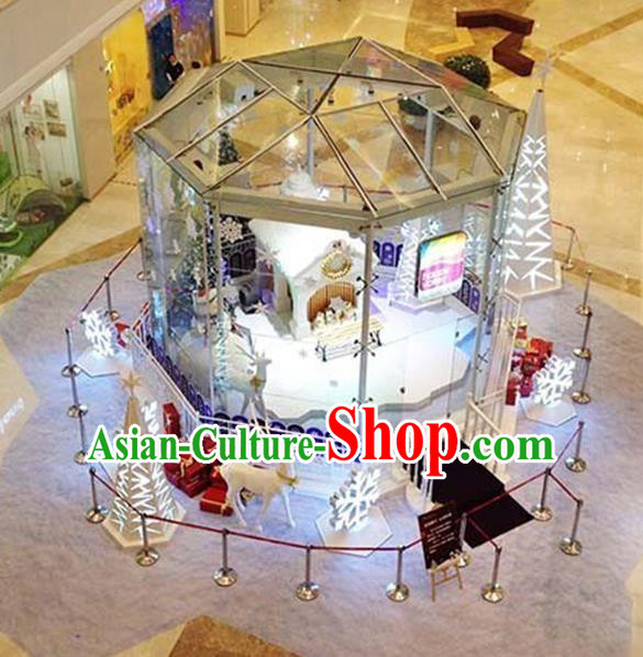 Traditional Handmade Christmas Lights Scene Display Stage Decorations Shiny Lamplight LED Lanterns
