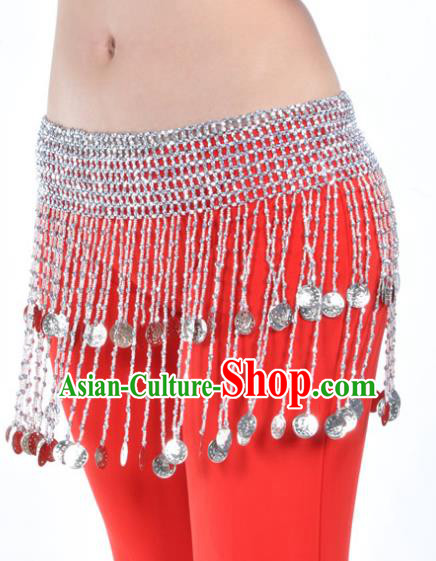 Indian Belly Dance Argent Tassel Belts Waistband India Raks Sharki Waist Accessories for Women