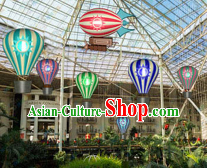 Handmade Chinese New Year Decorations Hot Air Balloon Lanterns Stage Display Lamp