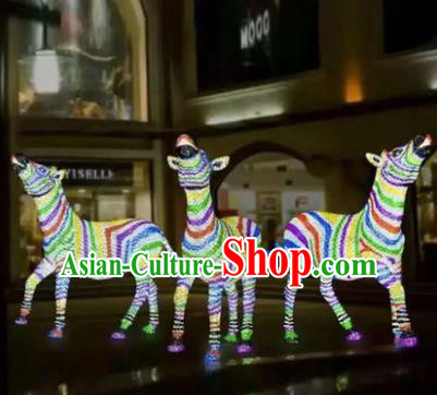 Traditional Christmas Decorations Lights Lamps Stage Display Zebra Lamplight LED Lanterns