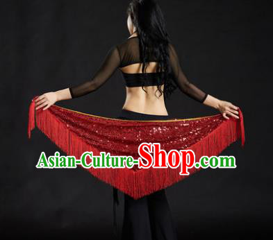 Indian Belly Dance Red Tassel Waist Scarf Belts India Raks Sharki Waistband for Women