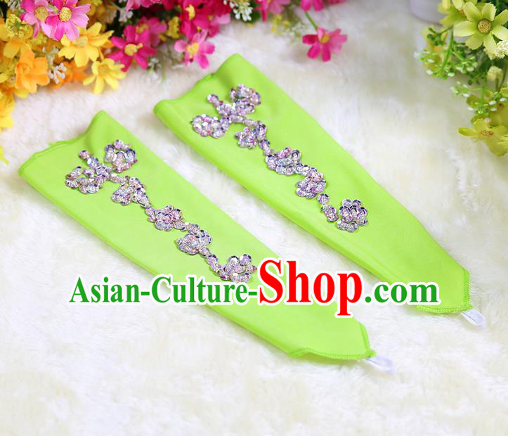 Indian Bollywood Belly Dance Accessories Green Oversleeve Sleevelet for Kids