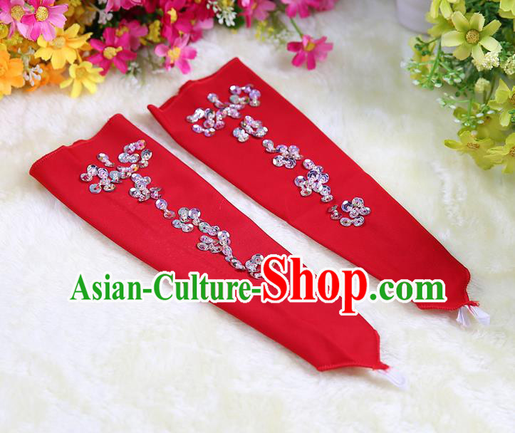 Indian Bollywood Belly Dance Accessories Red Oversleeve Sleevelet for Kids