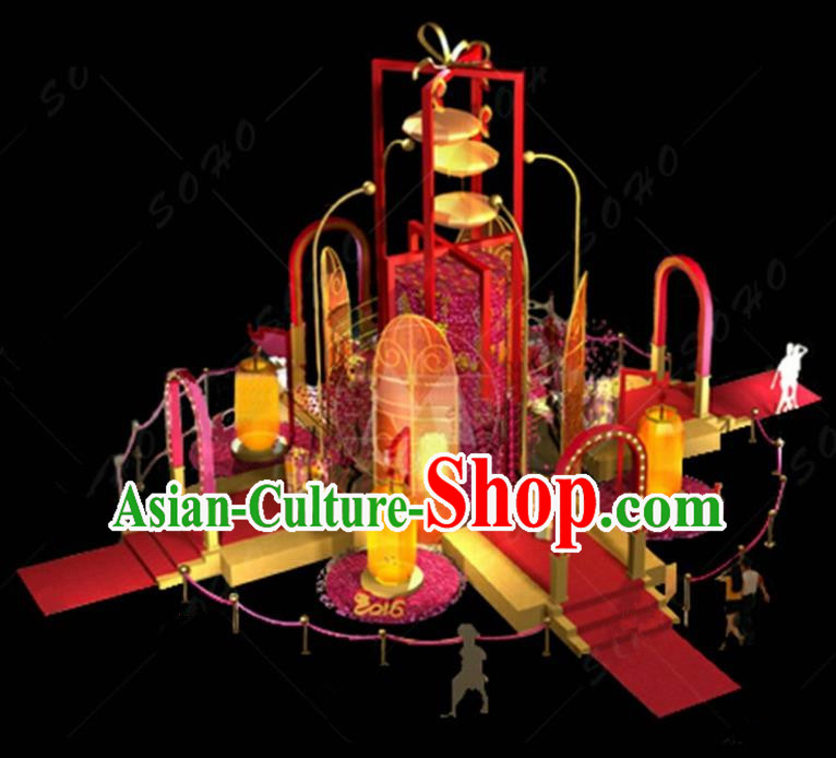 China Traditional New Year Lamp Decorations Lamplight Stage Display Lanterns