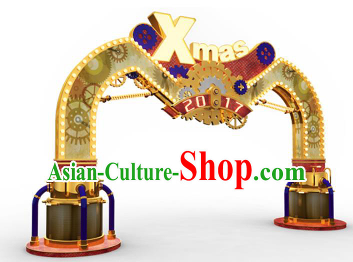 Traditional Christmas Archway LED Lights Show Lamp Decorations Stage Lamplight Display Lanterns