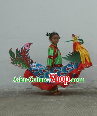 Chinese Traditional Children Land Boat Dance Props Professional Celebration Parade Phoenix Boat