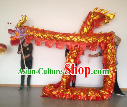 Chinese Professional Red Dragon Dance Costumes Lantern Festival Celebration Dragon Parade Props Complete Set