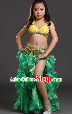 Traditional Indian Belly Dance Dress Asian India Oriental Dance Costume for Kids