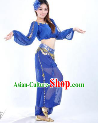 Traditional Bollywood Dance Performance Royalblue Clothing Indian Dance Belly Dance Costume for Women