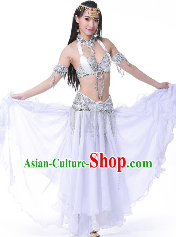 Traditional Bollywood Dance White Dress Indian Dance Belly Dance Costume for Women