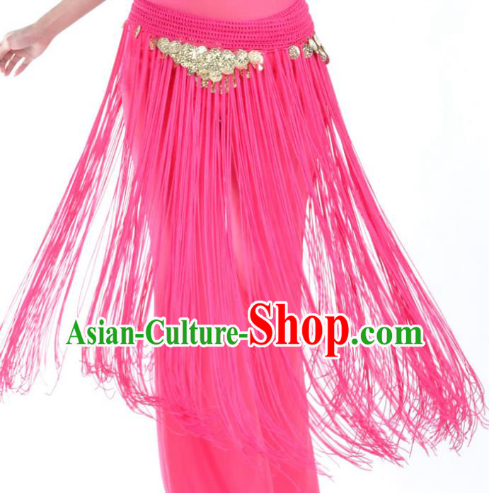Indian Belly Dance Rosy Tassel Waist Chain Belts India Raks Sharki Waistband for Women