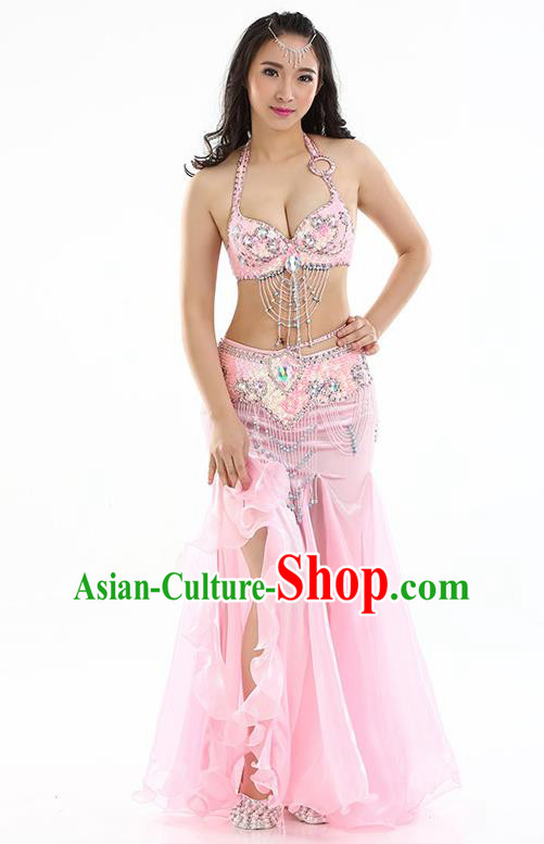 Top Indian Belly Dance India Traditional Raks Sharki Pink Dress Oriental Dance Costume for Women