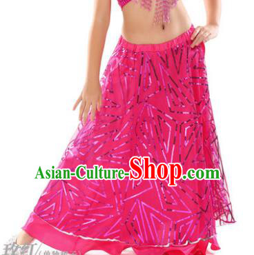 Asian Indian Children Belly Dance Rosy Bust Skirt Raks Sharki Oriental Dance Clothing for Kids