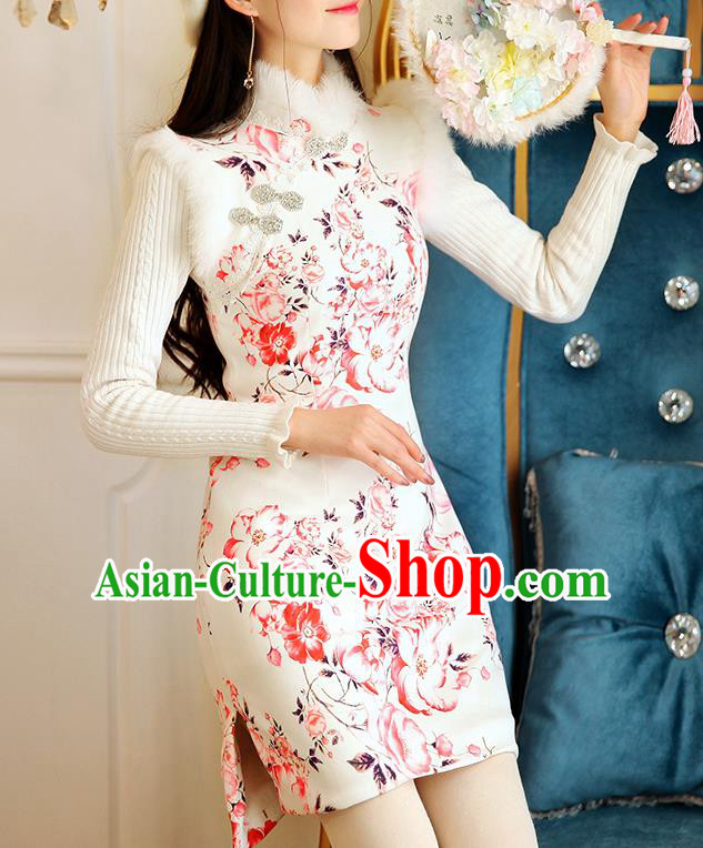 Chinese National Tangsuit Qipao Dress Cheongsam Vests Clothing for Women