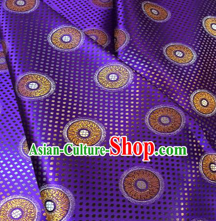 Chinese Traditional Fabric Mongolian Robe Purple Brocade Chinese Fabric Asian Material