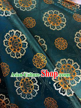 Chinese Traditional Fabric Mongolian Robe Flowers Pattern Brocade Chinese Fabric Asian Tibetan Robe Material