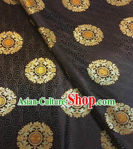 Chinese Traditional Fabric Tang Suit Coffee Brocade Chinese Fabric Asian Tibetan Robe Material