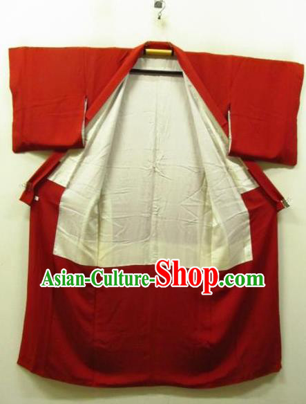 Japan Traditional Costume Red Yukata Dress Japanese Furisode Kimono for Women