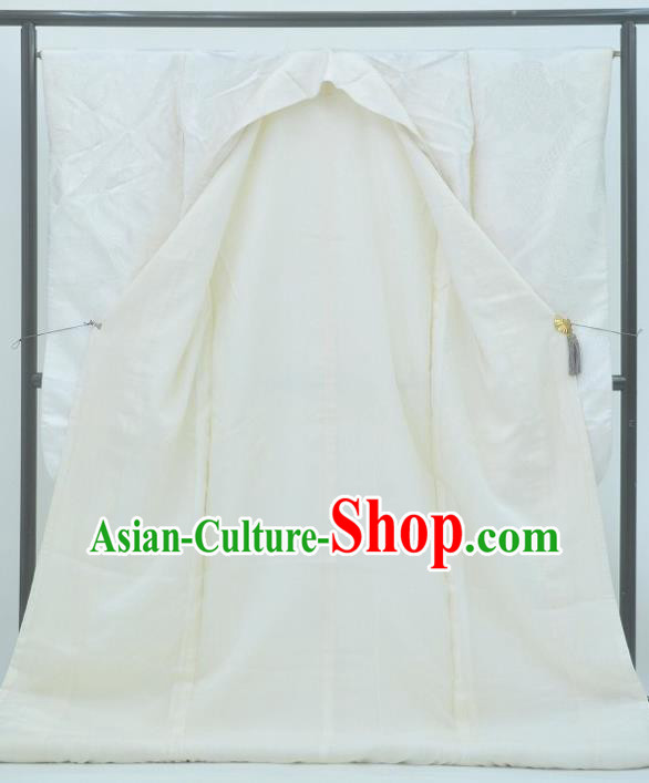 Japan Traditional Wedding Costume Shiromuku Yukata Dress Japanese White Furisode Kimono for Women