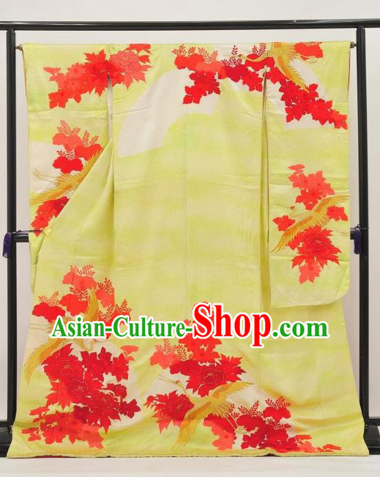 Traditional Asian Japan Clothing Japanese Fashion Apparel Furisode Kimono Costume for Women