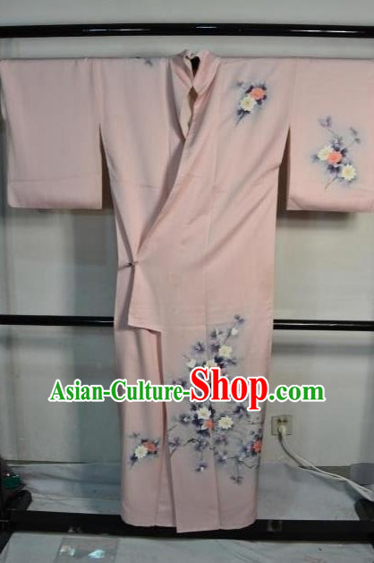 Japan Traditional Kimonos Costume Asian Japanese Printing Flowers Yukata Dress Furisode Kimono for Women