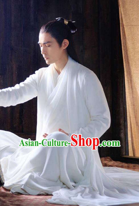 Chinese Ancient Costume Scholar Hanfu Swordsman Embroidered Clothing for Men