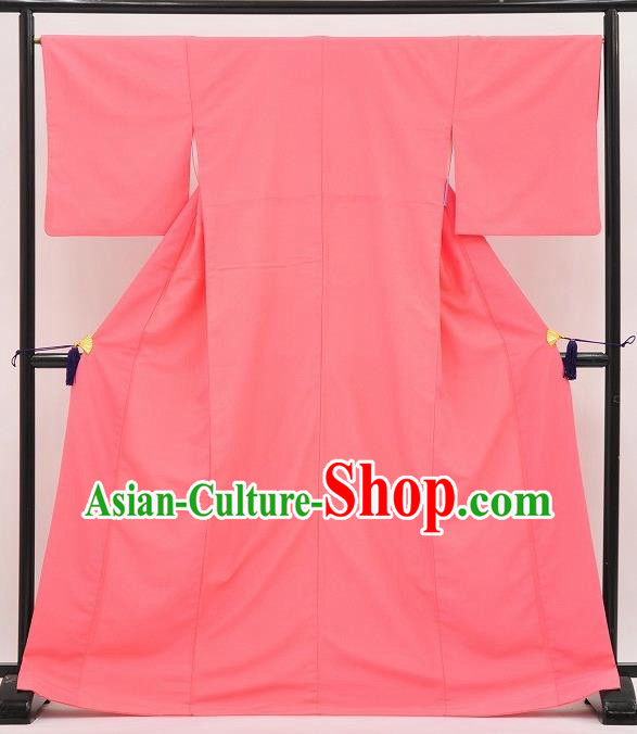 Asian Japan Pink Furisode Kimono Palace Costume Traditional Japanese Yukata Dress for Women