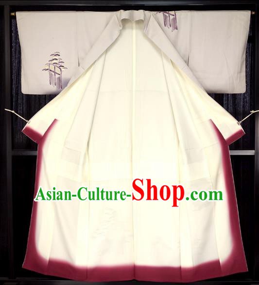 Japanese Traditional White Hakama Kimono Japan Haori Apparel Yukata Robe Costume for Men