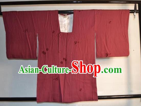 Japanese Traditional Red Haori Hakama Kimono Japan Apparel Yukata Costume for Men