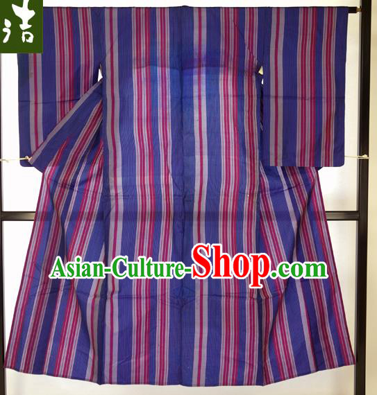 Japanese Traditional Formal Costume Purple Haori Hakama Kimono Japan Apparel Yukata Costume for Men