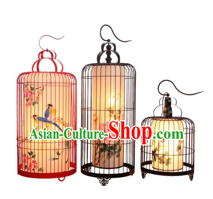 Handmade Traditional Chinese Ancient Palace Lantern Ceiling Lanterns Hanging Birdcage Lanern