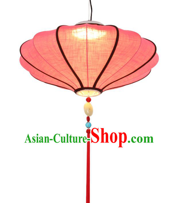 Traditional Chinese Ancient Palace Lantern Red Linen Ceiling Lanterns Hanging Lanern