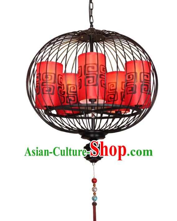 Handmade Traditional Chinese Ancient Palace Lantern Ceiling Lanterns Iron Lanern