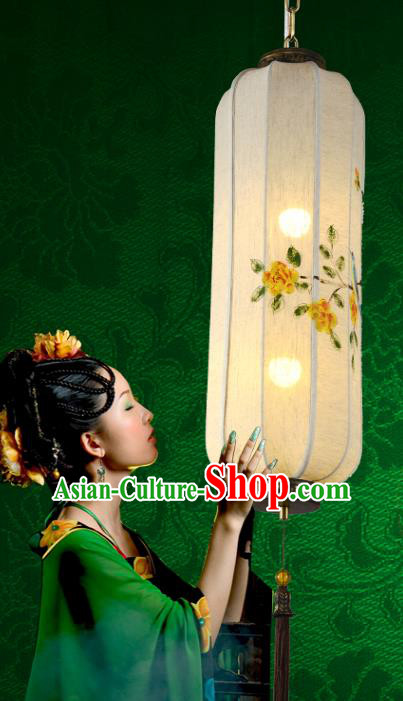 Traditional Chinese Ancient Palace Lantern Ceiling Lamp Hand Painting Lanern