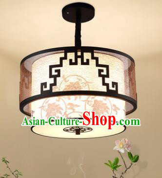 Asian China Traditional Handmade Lantern Printing Flowers Ceiling Lamp Ancient Palace Lanern