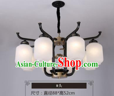 Asian China Traditional Handmade Lantern Eight-Pieces Ceiling Lamp Ancient Palace Lanern