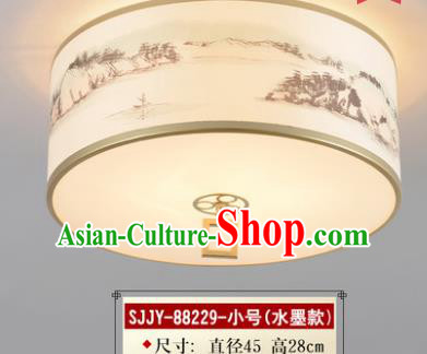 Asian China Traditional Handmade Lantern Ink Painting Ceiling Lamp Ancient Palace Lanern