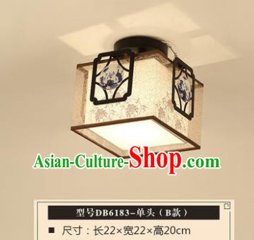 Traditional Chinese Handmade Lantern Classical Square Ceiling Lamp Ancient Lanern