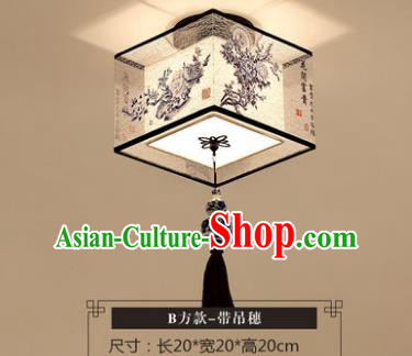 Traditional Chinese Handmade Lantern Classical Tassel Ceiling Lamp Ancient Wintersweet Lanern