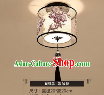 Traditional Chinese Handmade Lantern Classical Tassel Ceiling Lamp Ancient Round Lanern