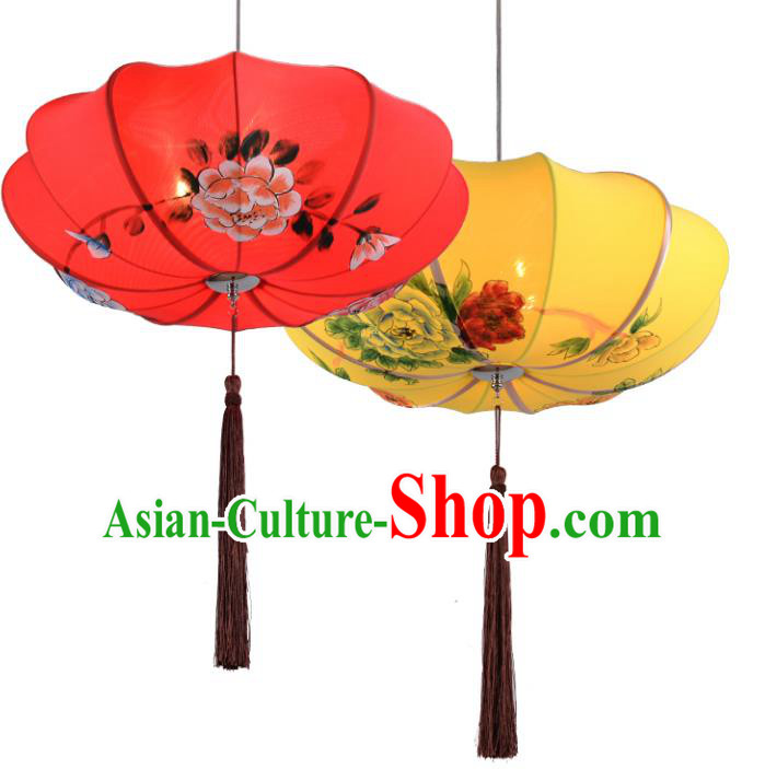 Asian China Traditional Handmade Lantern Spring Festival Lanterns Ceiling Lamp Ancient Palace Lanern