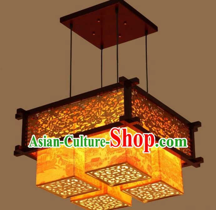 Asian China Traditional Handmade Lantern Palace Parchment Lanterns Ceiling Lamp Ancient Lanern