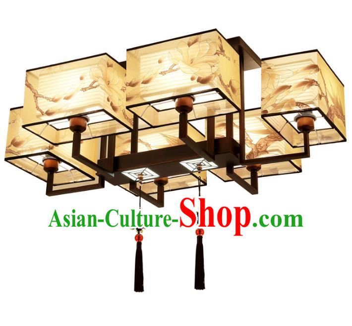 Traditional China Handmade Magnolia Lantern Ancient Lanterns Palace Ceiling Lamp