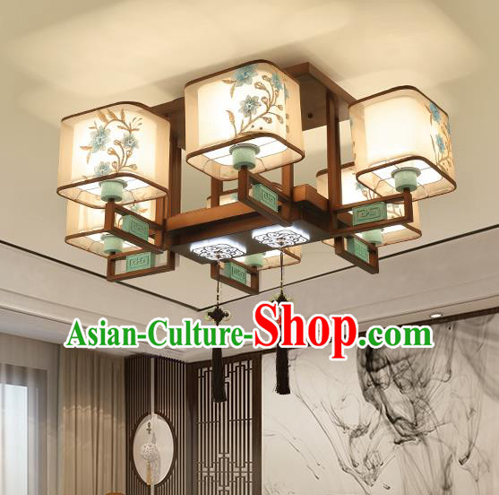 Traditional China Handmade Lantern Ancient Six-pieces Lanterns Palace Ceiling Lamp