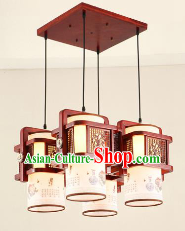 China Traditional Handmade Ancient Orchid Hanging Lantern Palace Lanterns Ceiling Lamp